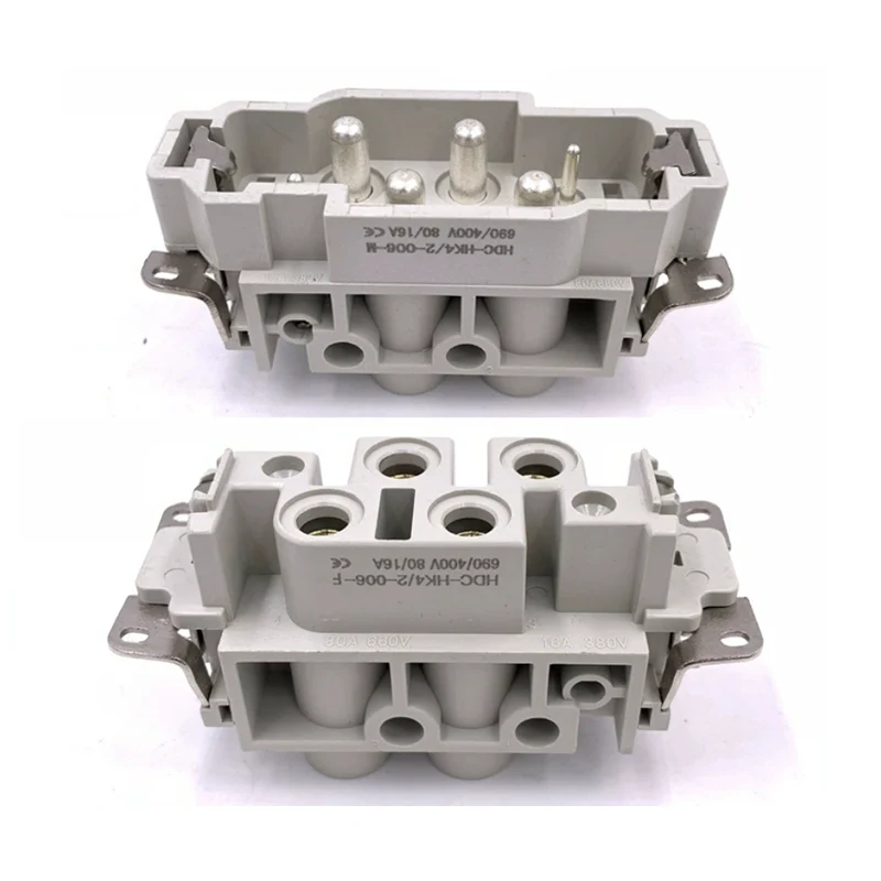 80A 4+2 Pin Indsæt Heavy Duty Connector
